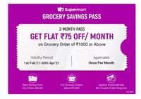 Grocery Savings Pass @ 29₹ or @1₹+28SC || Save Upto 175₹ per month 