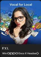 Flipkart For Your Information E10 Vocal For Local Win Oppo Enco X Bluetooth Headset 2 winners, GVs and SCs