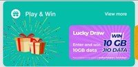 Jio Lucky Draw- Play and win 10GB data