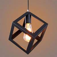 Groeien 60W Ceiling Light, Black, Square