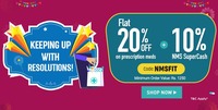 Flat 50% Off (20% code + 30% NMS cash) on orders above 500 | Only prescription medicines| Netmeds