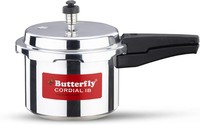 Butterfly Cordial Induction Base Aluminium Pressure Cooker, 3 litres, Silver