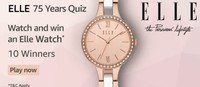 Amazon Elle 75 Years Quiz Watch And Win an Elle Watch 10 Winners