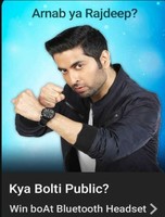Kya Bolti Public E45 Arnab ya Rajdeep win boAt Bluetooth Headset 1 winner, GVs and SCs