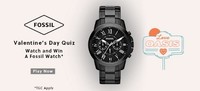 Amazon FOSSIL Valentine's Day Quiz Watch and Win A Fossil Watch