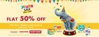 FirstCry Jumbo Sale - Flat 50% OFF* on Select Diapers, Baby Care, Baby Gear & More [ Till Midnight ]