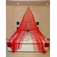 (coupon discount)Creative Textiles Polyester Hanging Mosquito Net for Adults Double Bed (Red)

