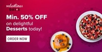 Swiggy Valentines Days - Min 50% off on Desserts/Pizza - location specific