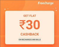 FreeCharge User Specific Recharge Bill Payment codes 100% cashback upto 30