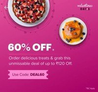 Swiggy 60% off on min 149 - select restauarants