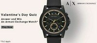 Amazon Valentine's Day Quiz Answer And Win an Armani Exchange Watch ( 10 Winners )