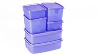 Signoraware Smart Plastic Fridge Container Set, 6-Pieces, Violet