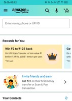 Amazon: Send Or Scan Money Min 1 Get Rs.2 to 125 Amazon Cashback