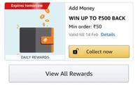 Win upto 500 back on add money of Rs.50 in Send money offer