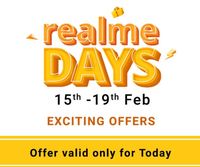 Realme Days [15-19 FEB ] - Extra Prepaid Off + Bank Offers on Best Selling Mobiles