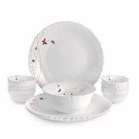Cello Opalware Dazzle Lush Fiesta Dinner Set, 13Pcs


