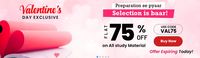 Valentine Offer - Flat 75% Off on All Study material [ Today Only ] 
