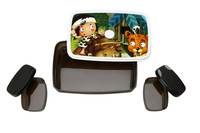 Signoraware Little Stars Compact Plastic Lunch Box Set, 3-Pieces, Dark Cocoa