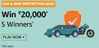 Amazon car & bike protection quiz answer and win ₹20000 (5 winners)