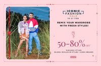 Last Day Ajio Iconic Fashion Sale - Flat 50% To 85% Off on Top Brands