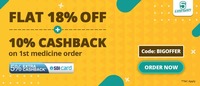 Get Flat 25% off on medicine on orders of Rs.999 or above