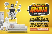 PepperFry Furniture Mania Sale Upto 50% Off + 5000 Cashback + 10% Off With ICICI Bank Card