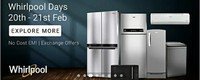 Flipkart Whirlpool Days (20th Feb - 21st Feb) : Upto 47% off on Refrigerators, Washing Machines, AC's + 10% off via Bank Cards