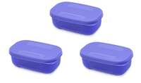Signoraware ICY Cool Plastic Container Set, 140ml, Set of 3, Violet

