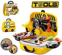 Popsugar Kids Tool Set for Toddlers, Tools Kit for Boy and Girls, Construction Toys Playset for Kids

