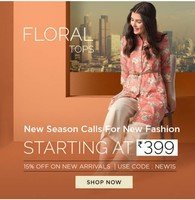 Lifestyle New Season Sale | Fashion starting from Rs. 399 | Clothing & watches Upto 70% off + Extra 15% off via coupon
