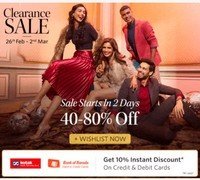 Myntra : Get 10% Extra Discount Using Bank Of Baroda/ Kotak Debit and credit card ( 26 Feb to 2 March)