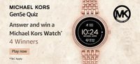 Amazon Michael Kors Gen5e Quiz Answer and win a Michael Kors Watch 4 Winners