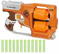 Nerf Zombie Strike FlipFury Toy Blaster with 2 Flipping Drums and 12 Official Nerf Zombie Strike Elite Darts – For Kids, Teens, Adults