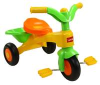 Luvlap - 18320 Charlie Baby Kids Tricycle with Anti-Slip Pedals & Rear Basket, up to 18 Months, Carry Capacity Upto 18 Kg (Yellow &Green)


