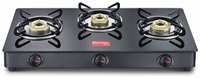 Prestige Magic 3 Burner Regular Black Gas Stove , ISI Certified