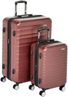 AmazonBasics Premium Hardside Spinner Luggage with Built-In TSA Lock - 2-Piece Set (21", 30"), Red