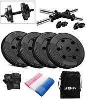 Dumbbell Set (12Kg) with Gym Bag, Towel & Gloves for Rs.475