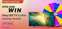 Amazon March Edition Spin And Win Answer - Win Sony LED Tv and Other exciting rewards