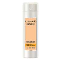 Lakme Peach Milk Moisturizer SPF 24 PA++ Sunscreen Lotion, Lightweight, Locks Moisture For 12 Hours With Sun Protection, 120 ml

