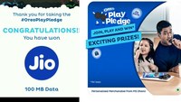 My Jio App New Game : Play Oreo Play Pledge & Win Data Rewards.