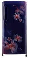 LG 190 L 4 Star Inverter Direct-Cool Single Door Refrigerator (GL-B201ABPY, Blue Plumeria

