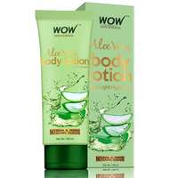 WOW Skin Science Aloe Vera Body Lotion - Ultra Light Hydration - No Mineral Oil, Parabens, Silicones, Color & PG (100mL)


