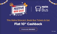 Paytm - Book Bus tickets & get Flat 10% cashback