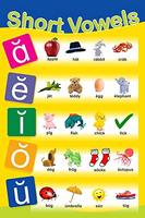 Paper plane design kid's educational paper posters shorts vowels learning kit