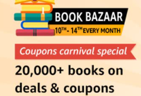 Amazon Book Bazaar Upto 80% Off + Additional coupons (10th To 14th March )