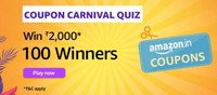 Amazon Coupon Carnival Quiz Answer And Win 2000 (100 winners)