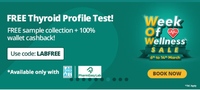 Free Thyroid Profile Test (Working For All Labs/Tests) + Free Sample Collection + 100% Wallet Cash Back Up to 300