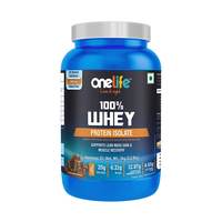 Onelife Whey Protein Isolate with BCAA 6.21gm , Amino Acid 12.87gm ,Glutamine 4.65gm, Supports Lean Mass Gain & Muscle Recovery - 1kg Chocolate Flavor