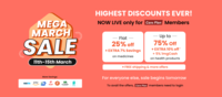 Mega March Sale - Min FLAT 25% OFF for all users -  (extra 2% + 5%cb for Care plan)