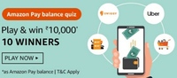 Amazon Pay Balance Quiz - Win ₹10000 (10 winners)